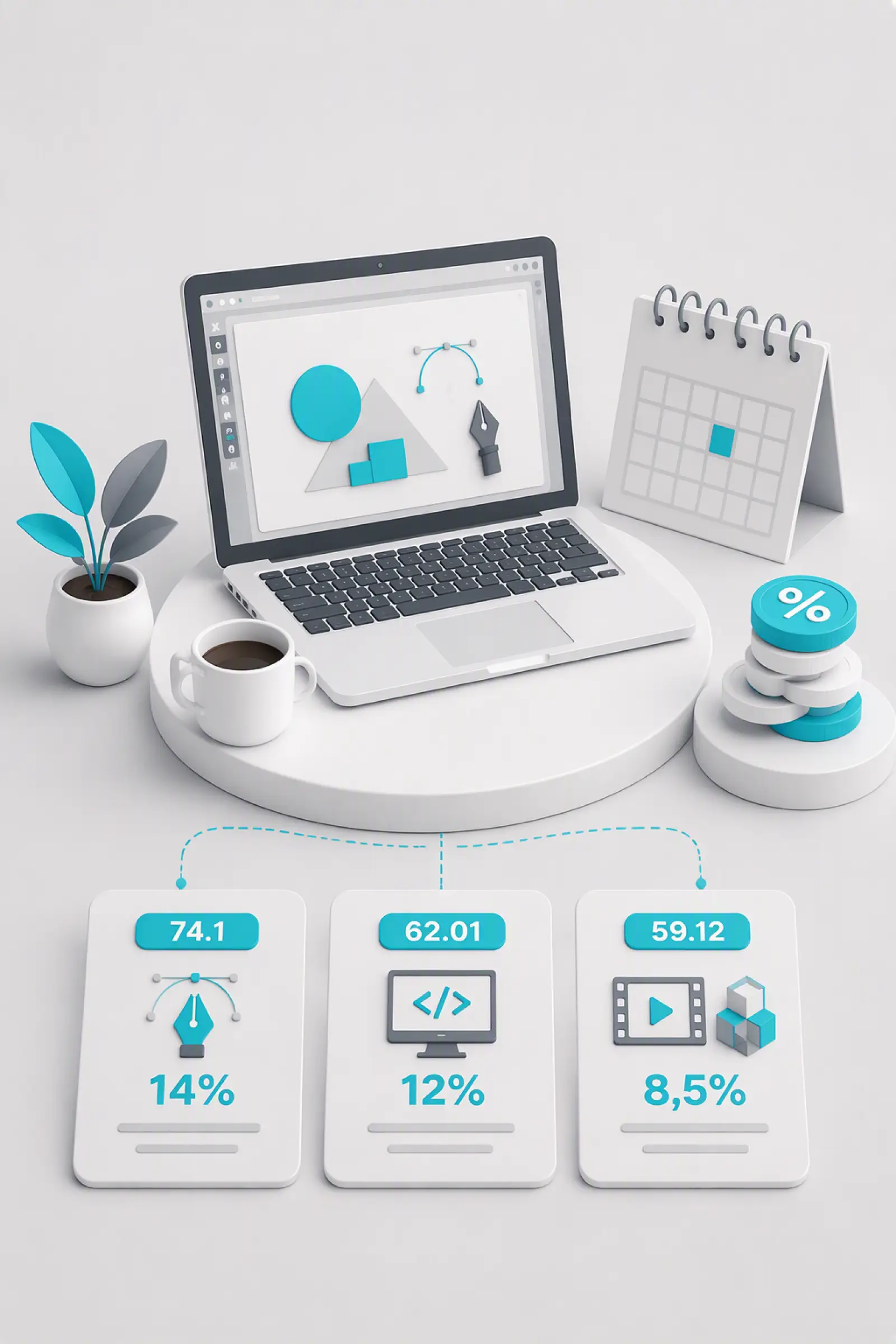 Ryczałt dla grafika komputerowego w 2026 roku - stawki 14%, 12% i 8,5%